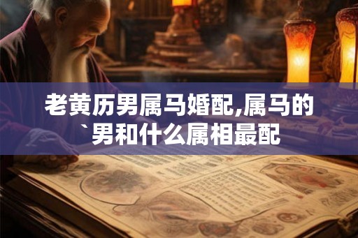 老黄历男属马婚配,属马的`男和什么属相最配