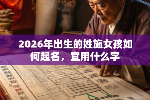 2026年出生的姓施女孩如何起名，宜用什么字