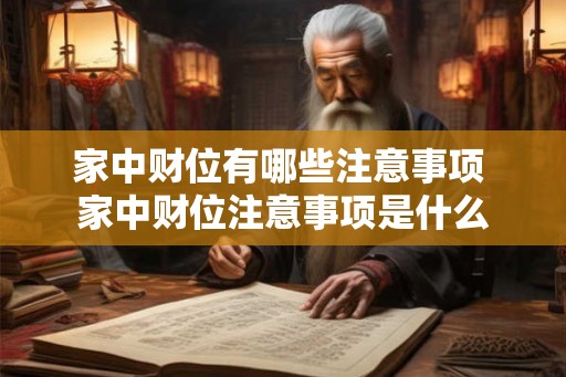 家中财位有哪些注意事项 家中财位注意事项是什么
