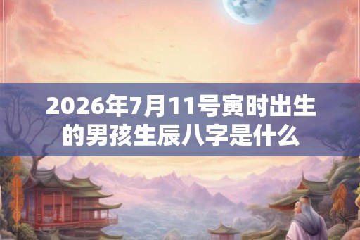 2026年7月11号寅时出生的男孩生辰八字是什么