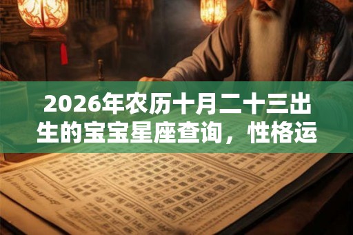 2026年农历十月二十三出生的宝宝星座查询,性格运势解析 2026年农历十月二十三出生的宝宝星座查询,性格运势解析