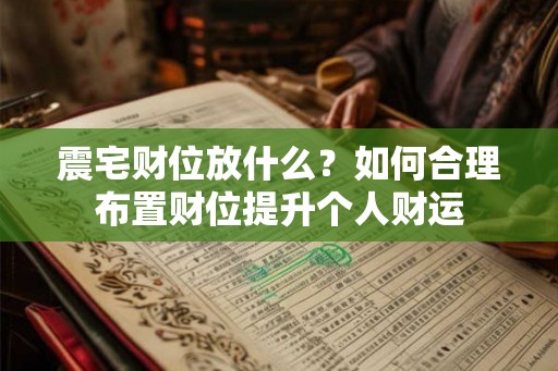 震宅财位放什么？如何合理布置财位提升个人财运