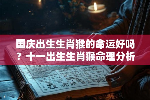 国庆出生生肖猴的命运好吗？十一出生生肖猴命理分析！