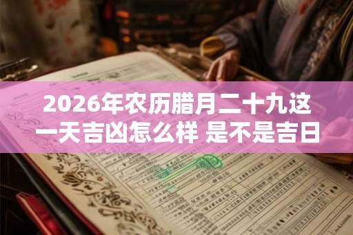 2026年农历腊月二十九这一天吉凶怎么样 是不是吉日