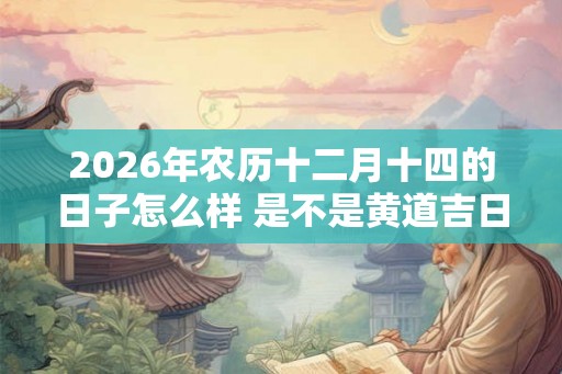 2026年农历十二月十四的日子怎么样 是不是黄道吉日