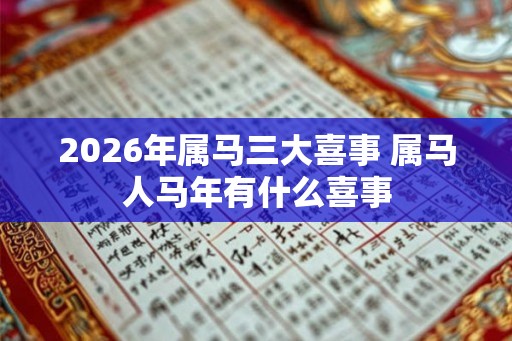 2026年属马三大喜事 属马人马年有什么喜事 2026年属马三大喜事 属马人马年有什么喜事