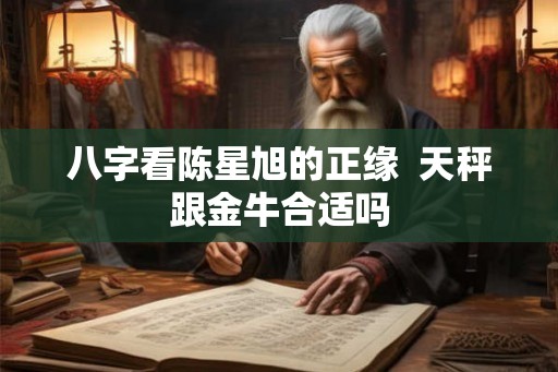八字看陈星旭的正缘  天秤跟金牛合适吗