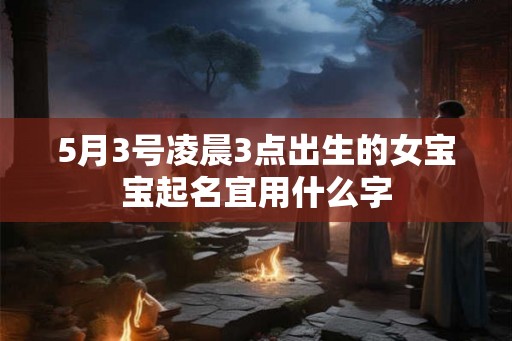 5月3号凌晨3点出生的女宝宝起名宜用什么字