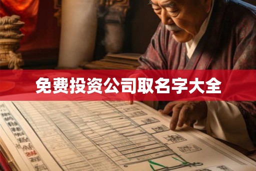 免费投资公司取名字大全