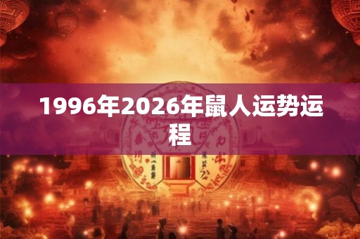 1996年2026年鼠人运势运程