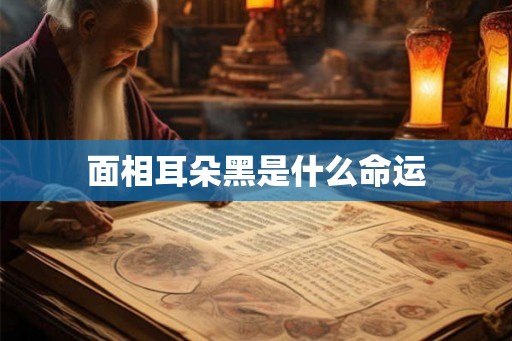 面相耳朵黑是什么命运