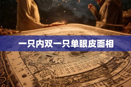一只内双一只单眼皮面相