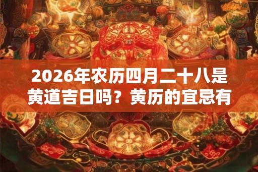 2026年农历四月二十八是黄道吉日吗？黄历的宜忌有哪些？