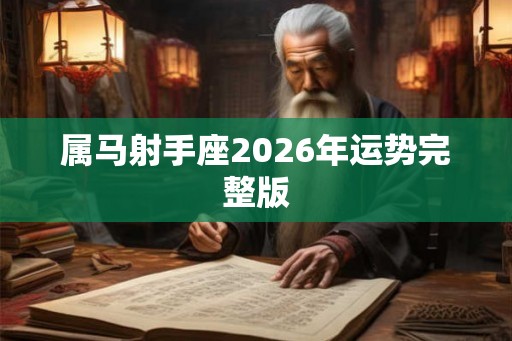 属马射手座2026年运势完整版