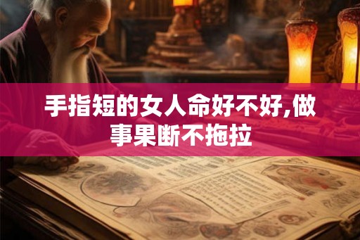 手指短的女人命好不好,做事果断不拖拉