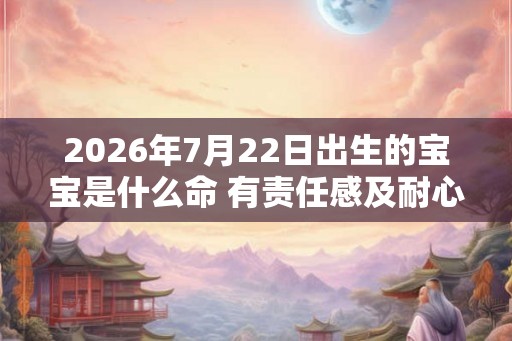 2026年7月22日出生的宝宝是什么命 有责任感及耐心 2026年7月22日出生的宝宝是什么命 有责任感及耐心
