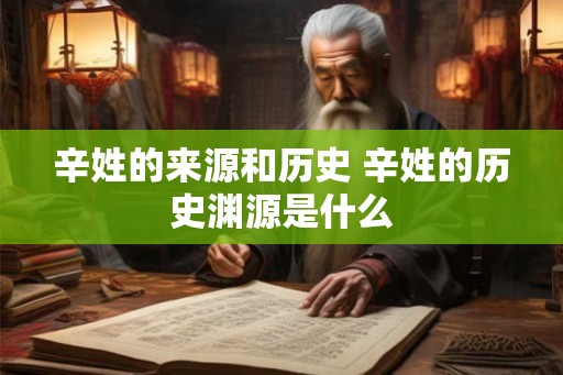辛姓的来源和历史 辛姓的历史渊源是什么
