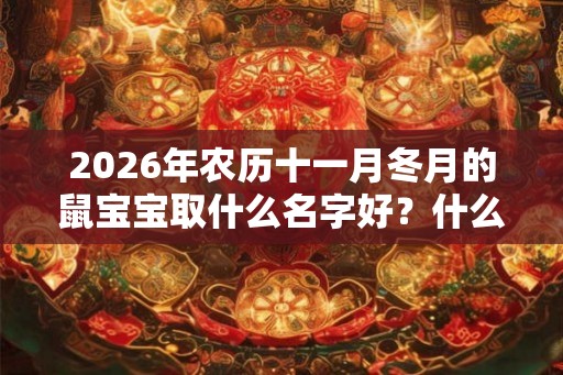 2026年农历十一月冬月的鼠宝宝取什么名字好？什么名字好听又吉利？