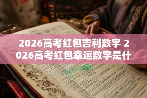 2026高考红包吉利数字 2026高考红包幸运数字是什么