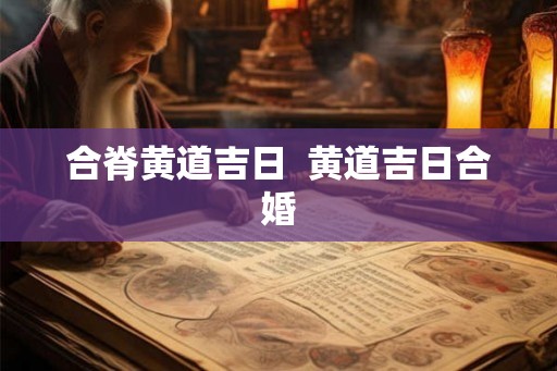 合脊黄道吉日  黄道吉日合婚
