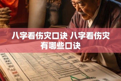 八字看伤灾口诀 八字看伤灾有哪些口诀