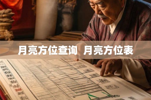 月亮方位查询  月亮方位表