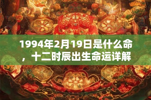 1994年2月19日是什么命,十二时辰出生命运详解 1994年2月19日是什么命,十二时辰出生命运详解
