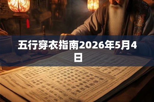 五行穿衣指南2026年5月4日