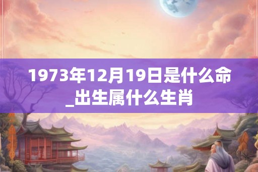 1973年12月19日是什么命_出生属什么生肖