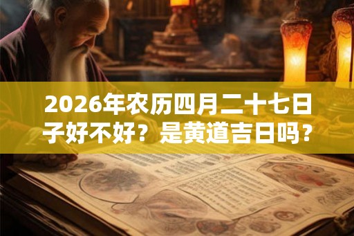 2026年农历四月二十七日子好不好？是黄道吉日吗？