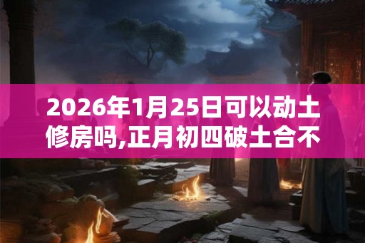 2026年1月25日可以动土修房吗,正月初四破土合不合适