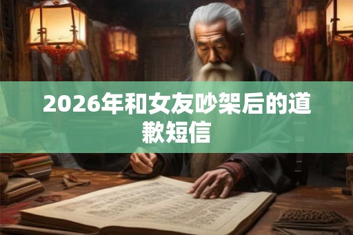 2026年和女友吵架后的道歉短信