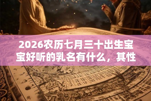 2026农历七月三十出生宝宝好听的乳名有什么，其性格如何？