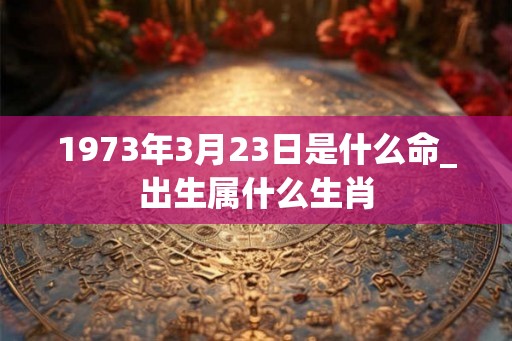 1973年3月23日是什么命_出生属什么生肖