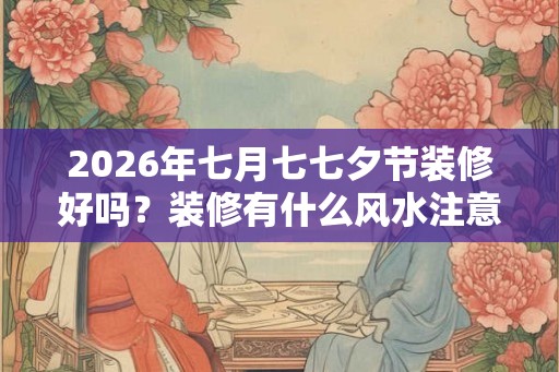 2026年七月七七夕节装修好吗?装修有什么风水注意事项? 2026年七月七七夕节装修好吗?装修有什么风水注意事项?
