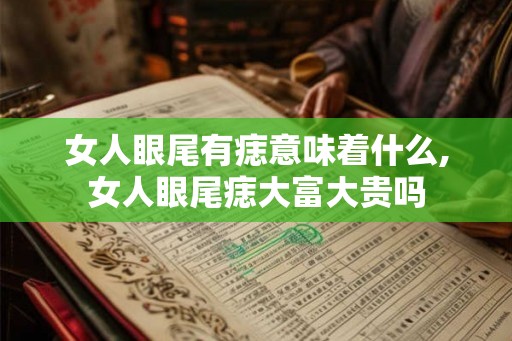 女人眼尾有痣意味着什么,女人眼尾痣大富大贵吗 女人眼尾有痣意味着什么,女人眼尾痣大富大贵吗