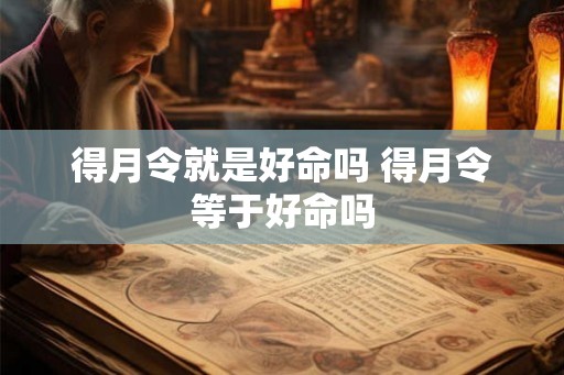 得月令就是好命吗 得月令等于好命吗