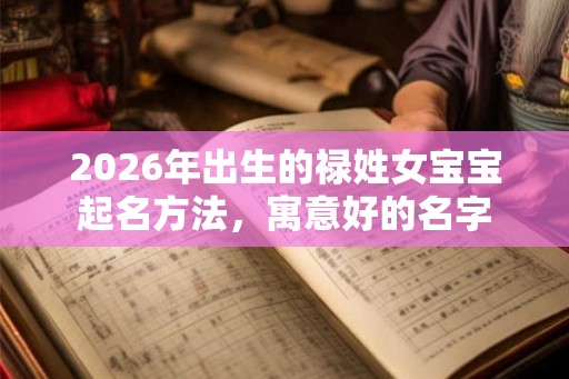 2026年出生的禄姓女宝宝起名方法，寓意好的名字
