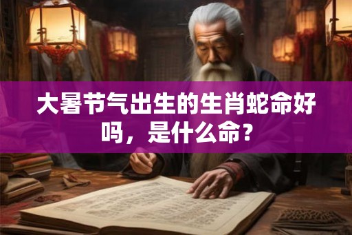 大暑节气出生的生肖蛇命好吗，是什么命？
