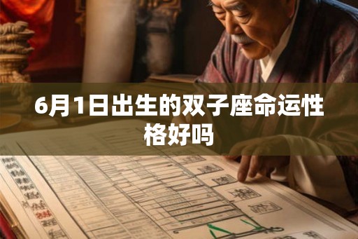 6月1日出生的双子座命运性格好吗