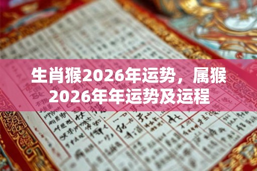 生肖猴2026年运势，属猴2026年年运势及运程