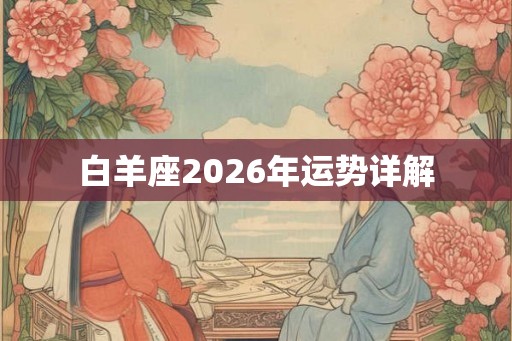白羊座2026年运势详解