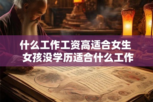 什么工作工资高适合女生  女孩没学历适合什么工作