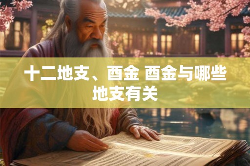 十二地支、酉金 酉金与哪些地支有关
