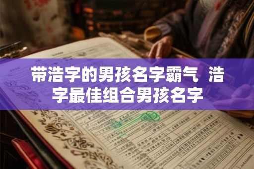带浩字的男孩名字霸气  浩字最佳组合男孩名字