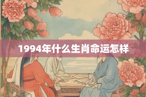 1994年什么生肖命运怎样