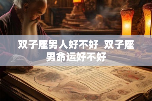 双子座男人好不好  双子座男命运好不好