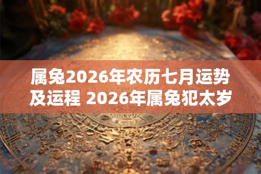 属兔2026年农历七月运势及运程 2026年属兔犯太岁吗