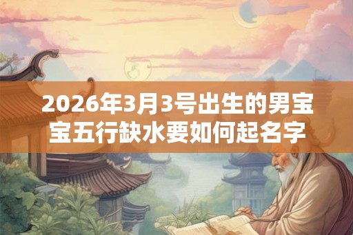 2026年3月3号出生的男宝宝五行缺水要如何起名字