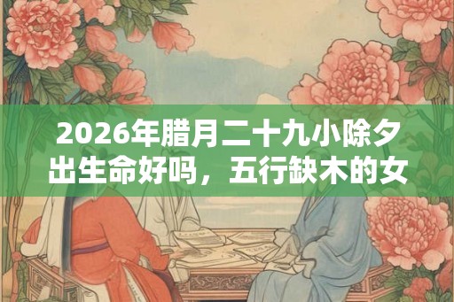 2026年腊月二十九小除夕出生命好吗，五行缺木的女宝宝如何起名？